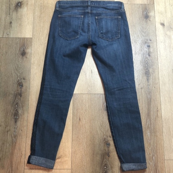 Current/Elliott Rolled Skinny Jeans w/Lace Detail - Picture 4 of 9